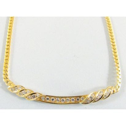 COLLIER maille anglaise en or jaune 750°/°°...