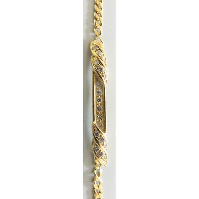 BRACELET souple en or jaune 750°/°° maille...