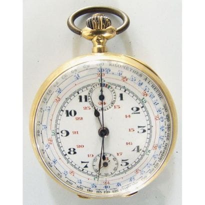 MONTRE DE GOUSSET en or 750°/°° à complications...