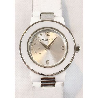 MAUBOUSSIN. Montre de dame en acier modèle...
