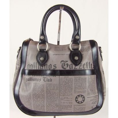 John GALLIANO. Sac en cuir imprimé façon...