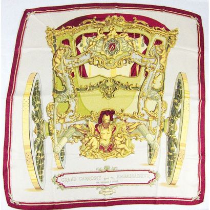 HERMES. Carré en soie « Grand carrosse Ambassadeur »...