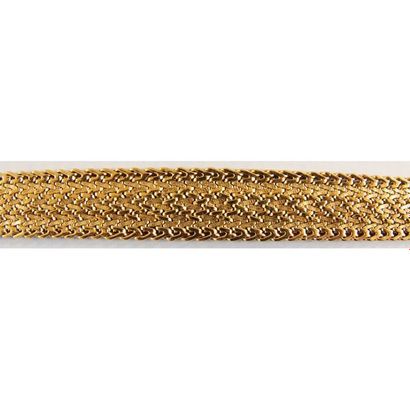 BRACELET ruban en or jaune 750°/°° tressé....