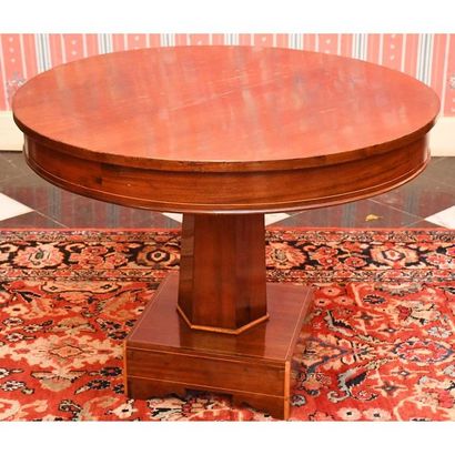 EMPIRE GUERIDON in mahogany with central...