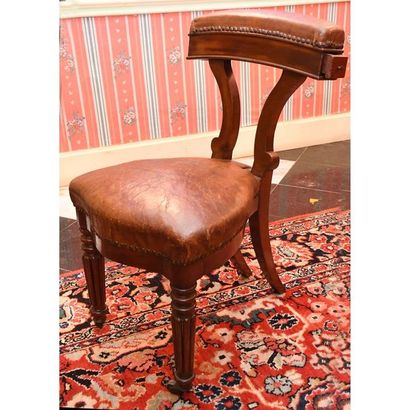 Mahogany ARBITRATOR LIGHTING CHAIR and mahogany...