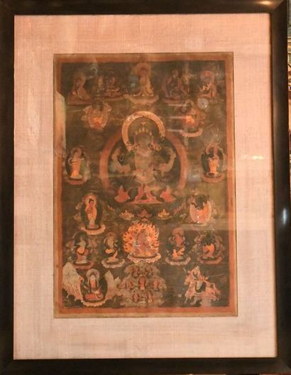 TANKA TIBETAIN representing a central divinity...