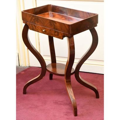 Small mahogany RESTAURATION WORKER and mahogany...
