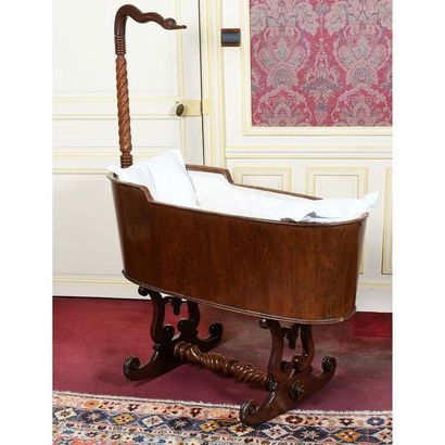 Pretty BERCEAU RESTAURATION in speckled mahogany...
