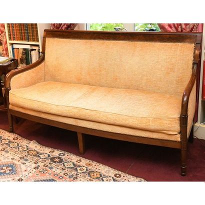 Sofa RESTAURATION in mahogany and mahogany...