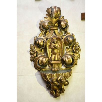 BENITIER in gilded and carved wood NAPOLEON...