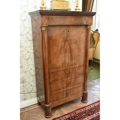 EMPIRE mahogany SECRETARY with 4 drawers...