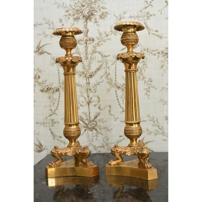 PAIR OF SMALL Candleholders RESTAURATION...