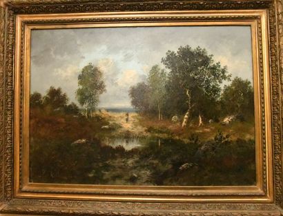ASTIER Paul. ÉCOLE FRANCAISE fin XIXè. « Paysage...