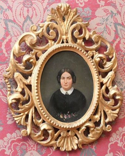 ÉCOLE FRACAISE du XIXè. « Portrait d’une...