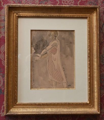 VALTAT Louis. (1869-1952). « Femme debout »....