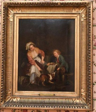 GREUZE (D’après). ÉCOLE FRANCAISE du XIXè....