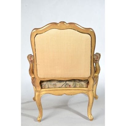 PAIR OF FAUTEUILS LOUIS XV with a Queen's...