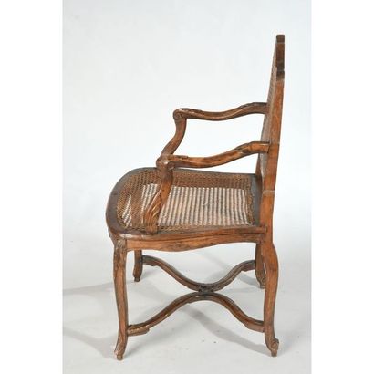 PAIR OF REGIONAL FAUTEUILS with seat and...