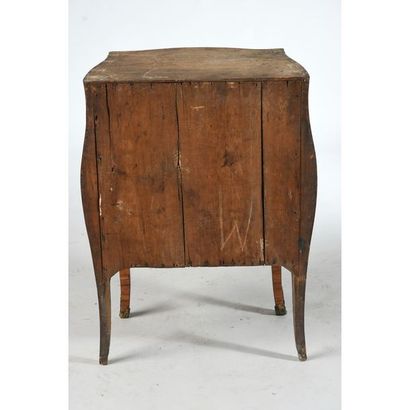 PAIR OF SMALL LOUIS XV COMMODES curved on...