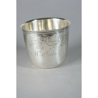 18th century silver CURA decorated with garlands...