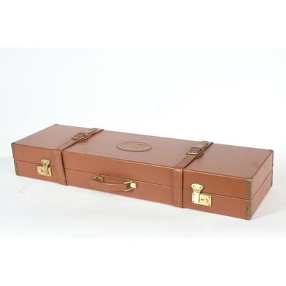 Havana leather MALET for a pair of rifles...