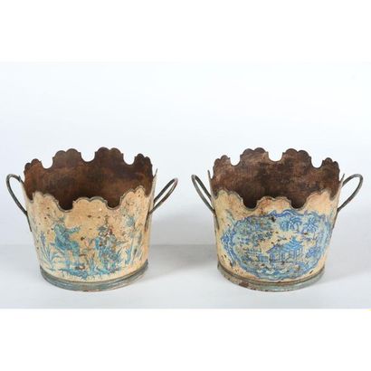 PAIR OF SMALL GLASSES OR GARDENHOUSES in...