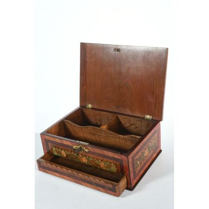 WEDDING BOX LOUIS XVI in rosewood veneer,...