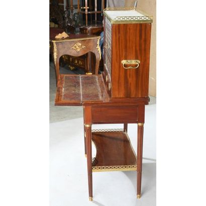 BUREAU BONHEUR DU JOUR LOUIS XVI in mahogany...