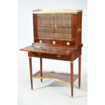 BUREAU BONHEUR DU JOUR LOUIS XVI in mahogany...