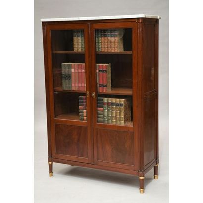 LIBRARY LOUIS XVI in mahogany and mahogany...