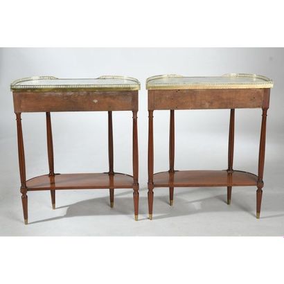 RAVISHING PAIR OF SMALL CONSOLES LOUIS XVI...