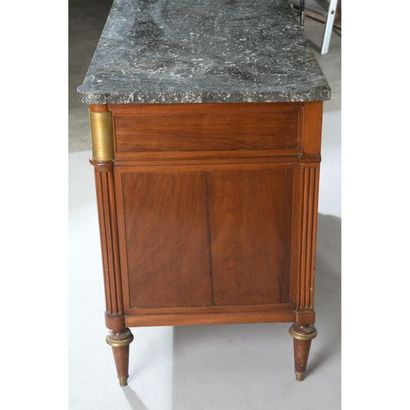 LOUIS XVI COMMODE in mahogany and mahogany...