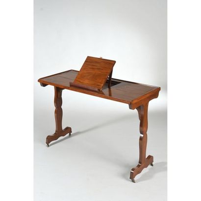 DIRECTORY READING TABLE in flamed mahogany...