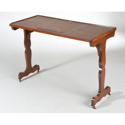 DIRECTORY READING TABLE in flamed mahogany...