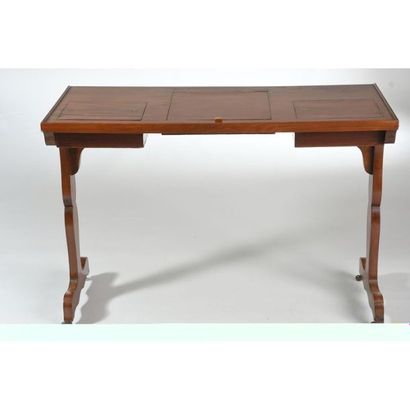 DIRECTORY READING TABLE in flamed mahogany...