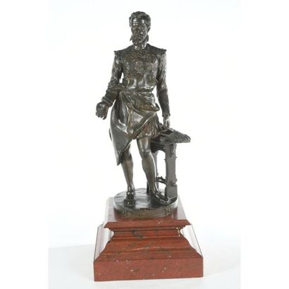 DE RUDER. « Monsieur Vesale ». Sujet en bronze...