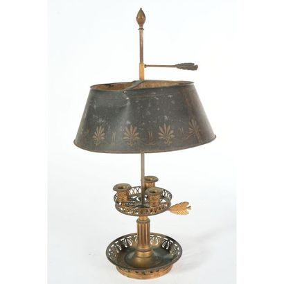 LAMPE BOUILLOTTE LOUIS XVI en bronze dans...