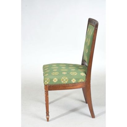 ENSEMBLE DE SALON EMPIRE en acajou et placage...