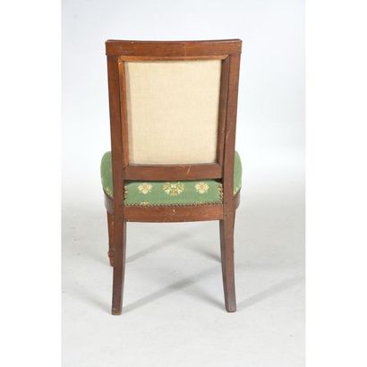 ENSEMBLE DE SALON EMPIRE en acajou et placage...