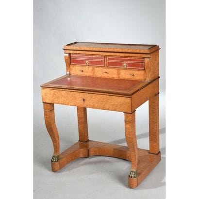 BUREAU A GRADINS CHARLES X en placage de...