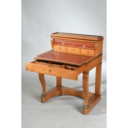 BUREAU A GRADINS CHARLES X en placage de...