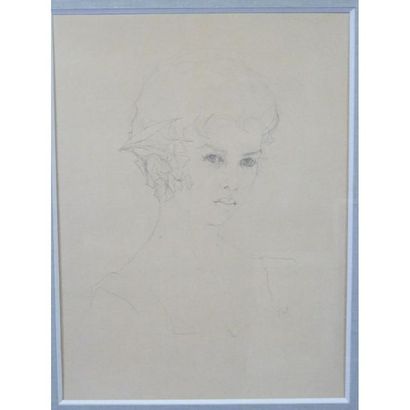 CHARMING DRAWING representing a young girl's...