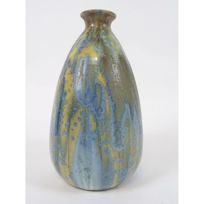 ROULLET DENOLEAU. Glazed ceramic vase with...