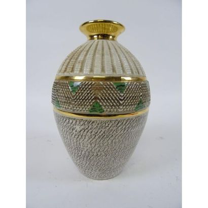 ART DECO SPIRIT VASE in glazed ceramic with...