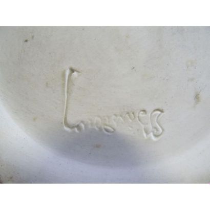 ART DECO SPIRIT VASE in glazed ceramic with...