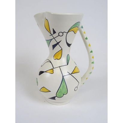 CERART in MONACO. Ceramic PICHET with stylized...
