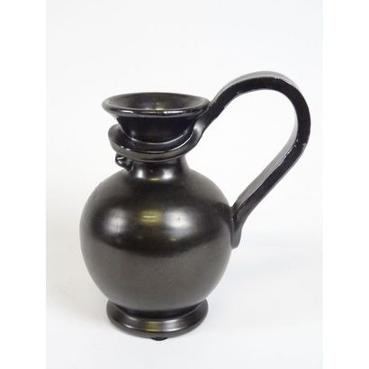VALLAURIS. Ceramic PICHET with a looped handle...