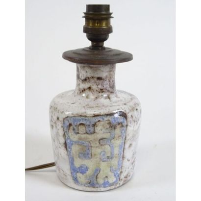 VALLAURIS. RIVIERE Jean. Vase mounted in...