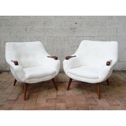 SUPERBE PAIRE DE FAUTEUILS SCANDINAVES en...
