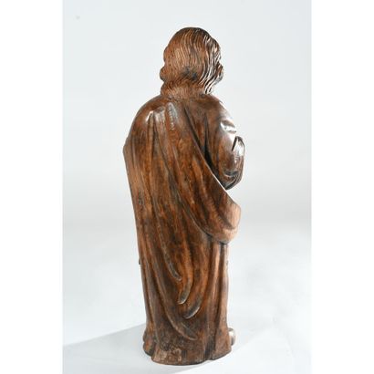 Wooden SUBJECT with ancient traces of polychromy...